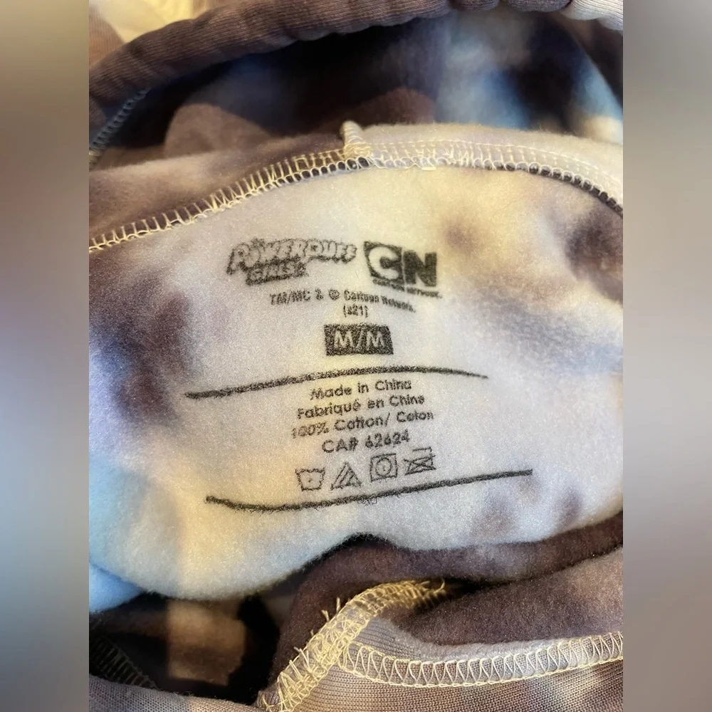 M Powerpuff Girls Tie-Dye Cropped Hoodie from Cartoon Network - Picture 6 of 7